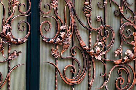 The fragment of forged metal products. close-up.の写真素材