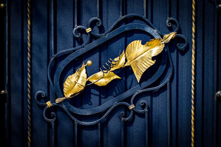 The fragment of forged metal products. close-up.の写真素材