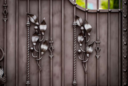 The fragment of forged metal products. close-up.
