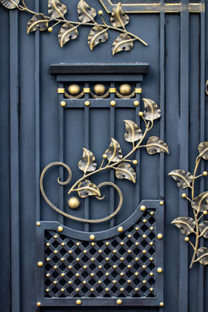 The fragment of forged metal products. close-up.の写真素材