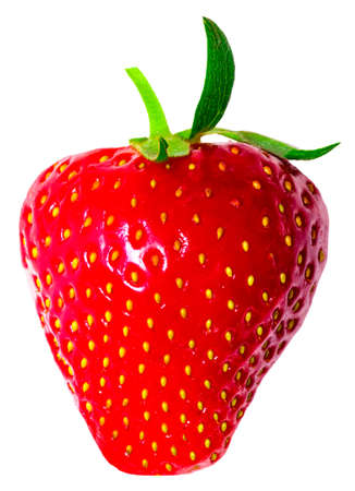 Strawberry isolated on white background. Clipping Path.の写真素材