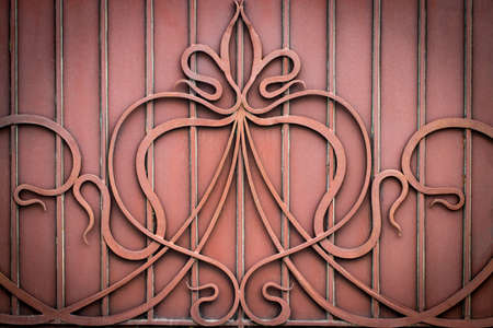 The fragment of forged metal products. close-up.の写真素材