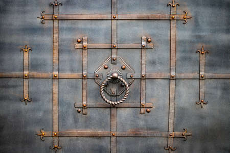 The fragment of forged metal products. close-up.の写真素材