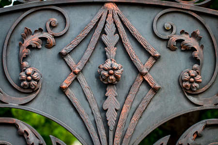 The fragment of forged metal products. close-up.の写真素材