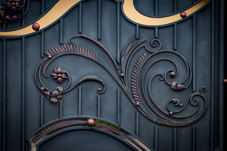 The fragment of forged metal products. close-up.の写真素材