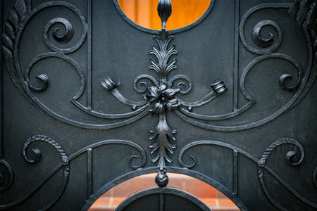 The fragment of forged metal products. close-up.の写真素材