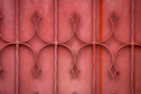 wrought-iron gates, ornamental forging, forged elements close-up.の写真素材