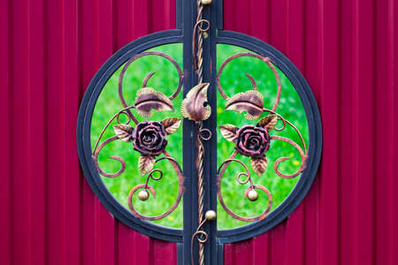 The fragment of forged metal products. close-up.の写真素材