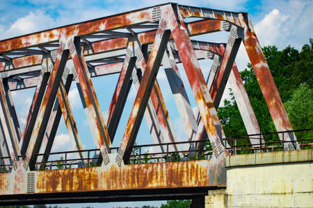 Highway interchange with bridge and sun on the background.の写真素材