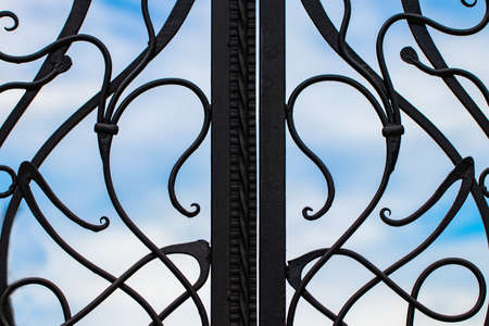 The fragment of forged metal products. close-up.の写真素材