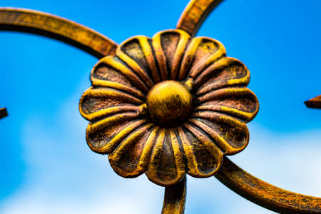 The fragment of forged metal products. close-up.の写真素材