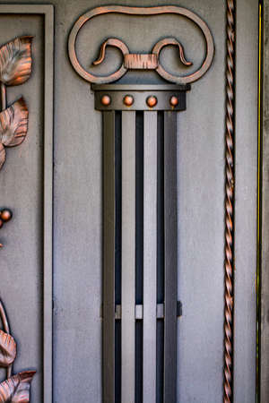 The fragment of forged metal products. close-up.