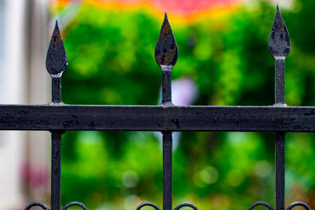 The fragment of forged metal products. close-up.