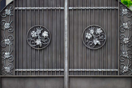 The fragment of forged metal products. close-up.の写真素材