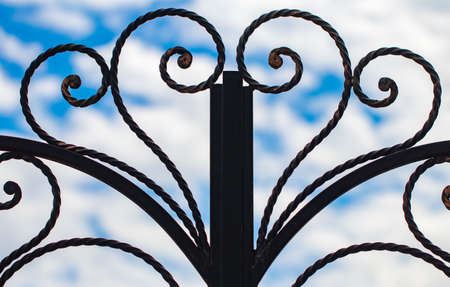 The fragment of forged metal products. close-up.の写真素材