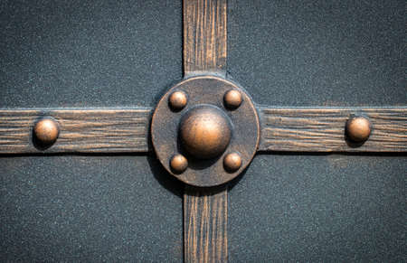 The fragment of forged metal products. close-up.