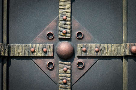 The fragment of forged metal products. close-up.の写真素材