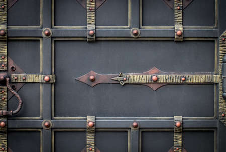 The fragment of forged metal products. close-up.の写真素材