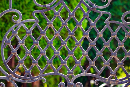 The fragment of forged metal products. close-up.の写真素材