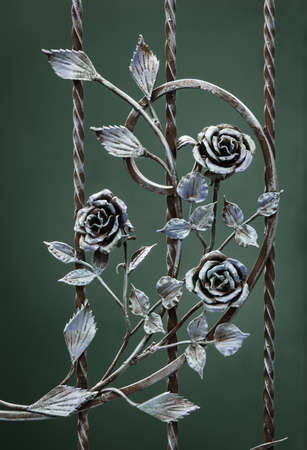 The fragment of forged metal products. close-up.の写真素材