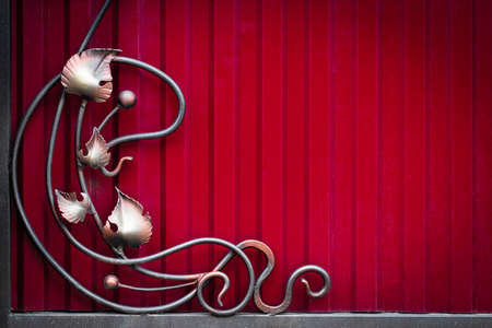 The fragment of forged metal products. close-up.の写真素材