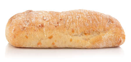 Ciabatta (Italian bread), isolated on a white background.の写真素材