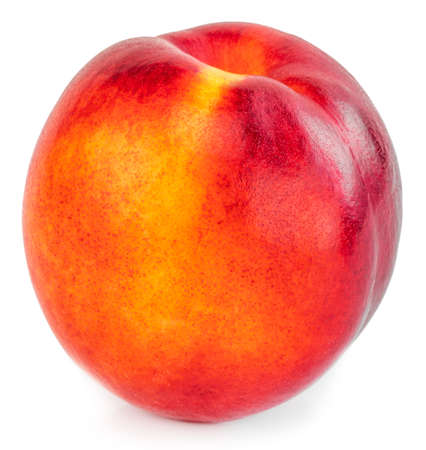 Nectarine fruit isolated on white background.の写真素材
