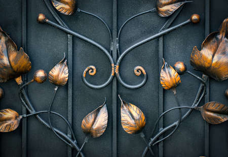 The fragment of forged metal products. close-up.の写真素材