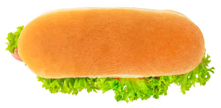 Hot dog with mustard isolated on white background. Ð¡lipping path.