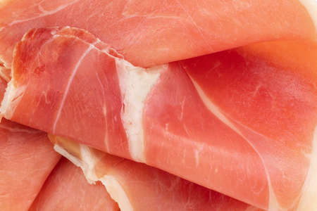 textures Italian prosciutto or jamon. Raw ham.の写真素材