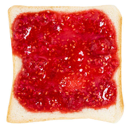 toast with jam isolated on white background.