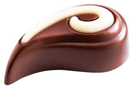 chocolate candy isolated on white background. Clipping path.の写真素材