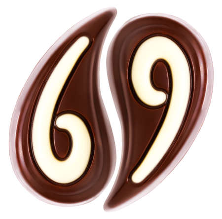 chocolate candy isolated on white background. clipping path.の写真素材