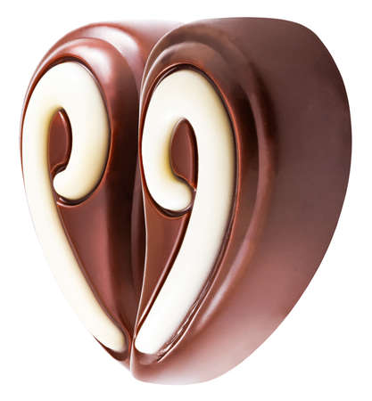 chocolate candy isolated on white background. Clipping path.の写真素材