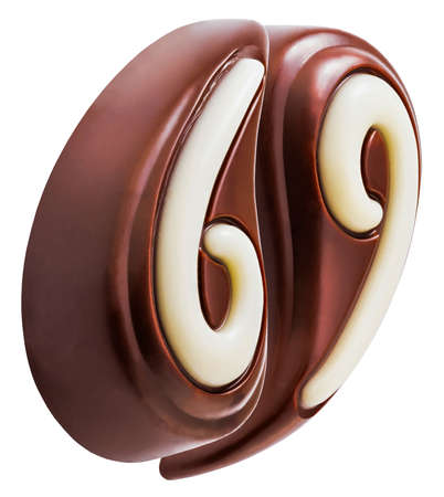 chocolate candy isolated on white background. clipping path.の写真素材