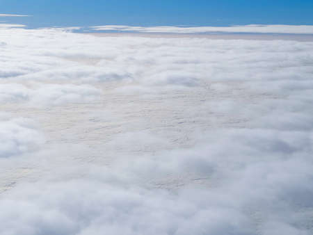 cloud texture background. white clouds top view.