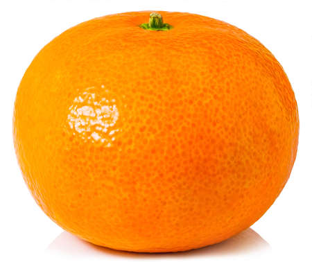 tangerine isolated on white background. fresh tangerines.の写真素材