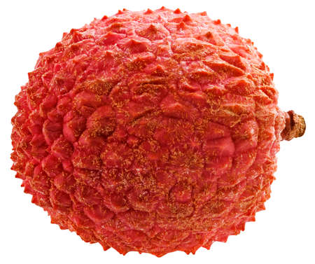litchi isolated on white background. clipping path.の写真素材