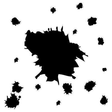Paint splat set.Paint splashes set for design use.Abstract vector il.のイラスト素材