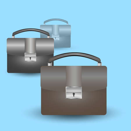 Icons luggage. Flat style. Suitcases and backpacks. Vector illustration.のイラスト素材