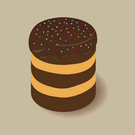 line cake Icon chocolate cakeのイラスト素材
