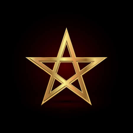 Star of David on a dark background illustrationの写真素材