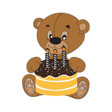 Teddy Bear with tie.のイラスト素材