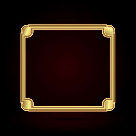 Gold frame border.のイラスト素材