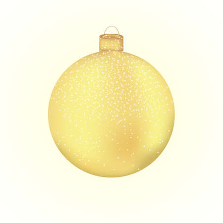 Gold Christmas ball isolated on a transparent background. Vector illustration.のイラスト素材