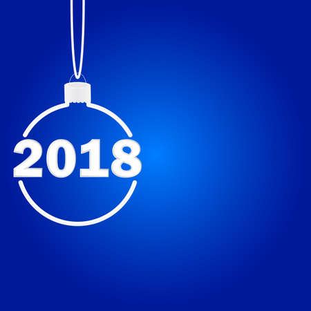 Christmas ball with snowy blue background Vector illustration.のイラスト素材