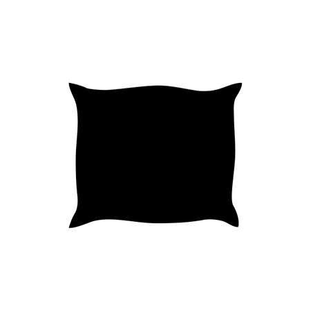 Pillow icon vector cartoon pillow silhouette, outline vector symbol icon design. illustration isolated on white backgroundのイラスト素材