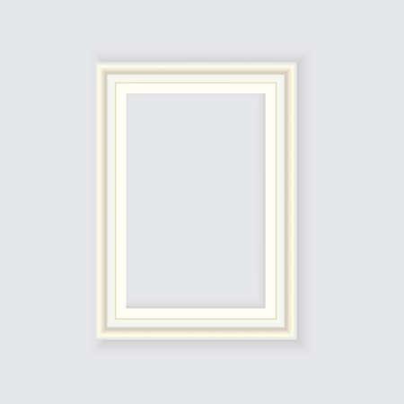 White picture frame Vector illustrationのイラスト素材