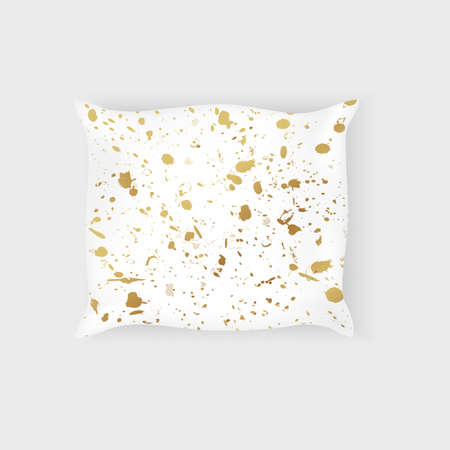 pillow with red ink and blot for interior design. Vectorのイラスト素材