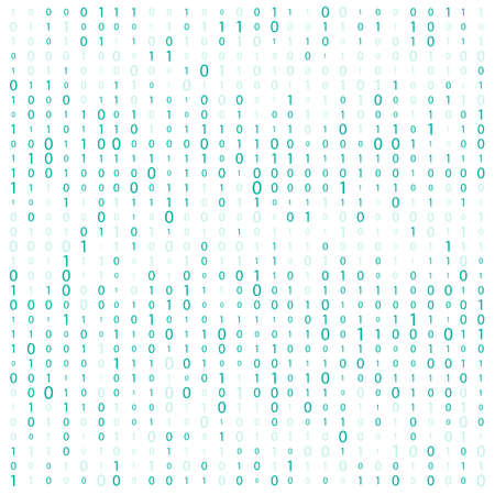 Background With Digits On Screen. binary code zero one matrix white background. banner, pattern, wallpaper. Abstract Matrix Background. Binary Computer Code. Coding. Hacker concept.のイラスト素材